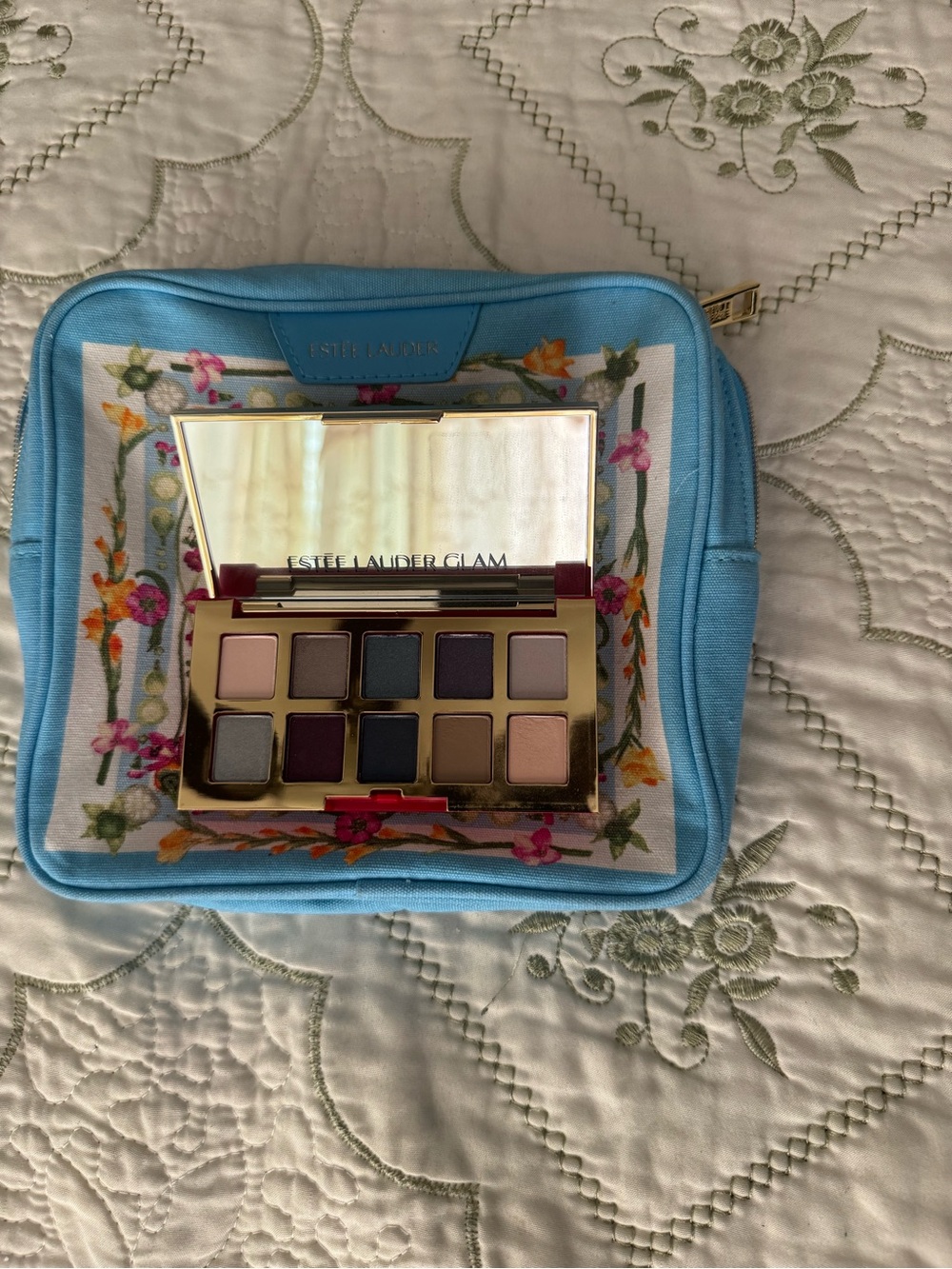 Estee Lauder Eyeshadow Palette – Navy, Brown, Pink & Gold Shades
